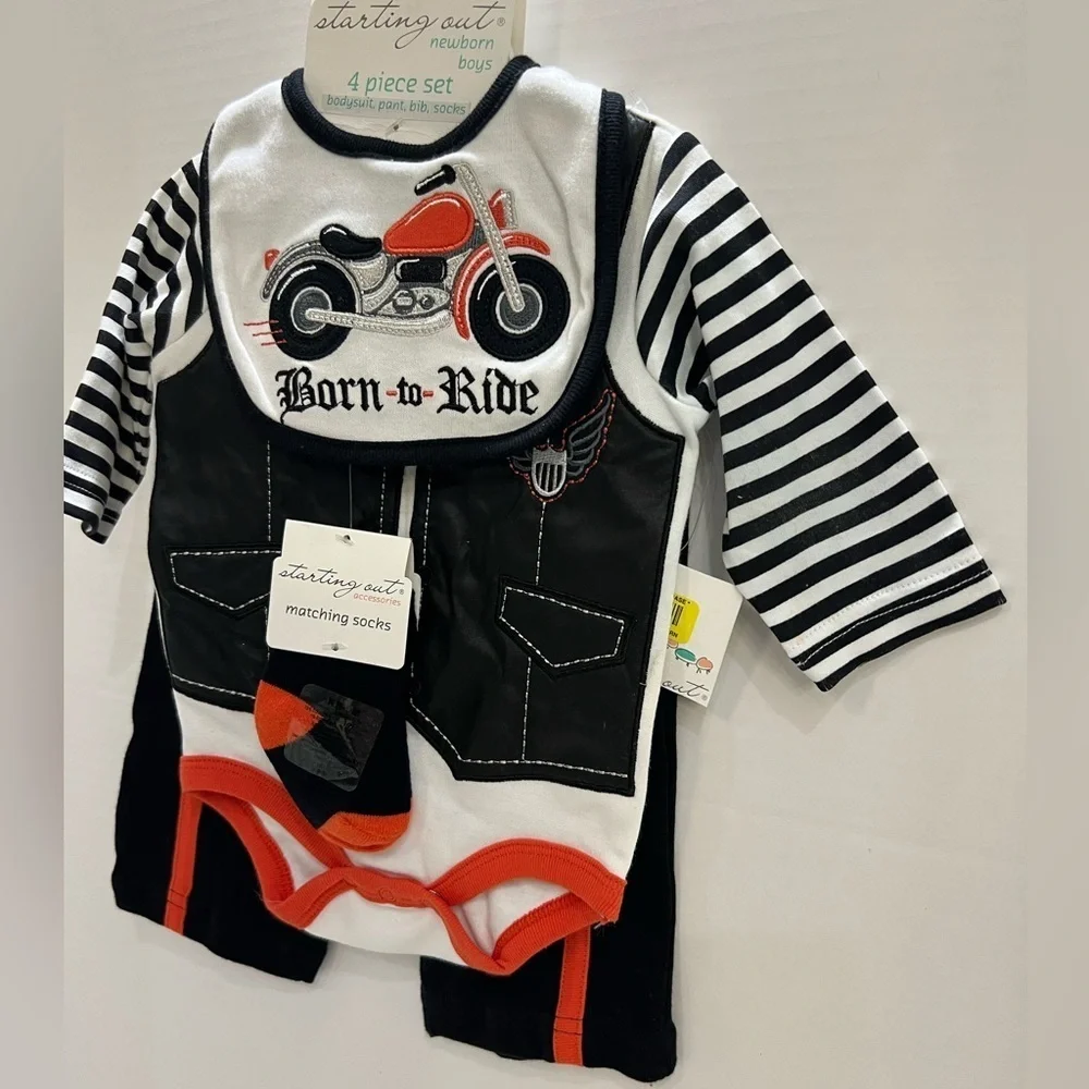Starting Out Black and Red Motorcycle Bib